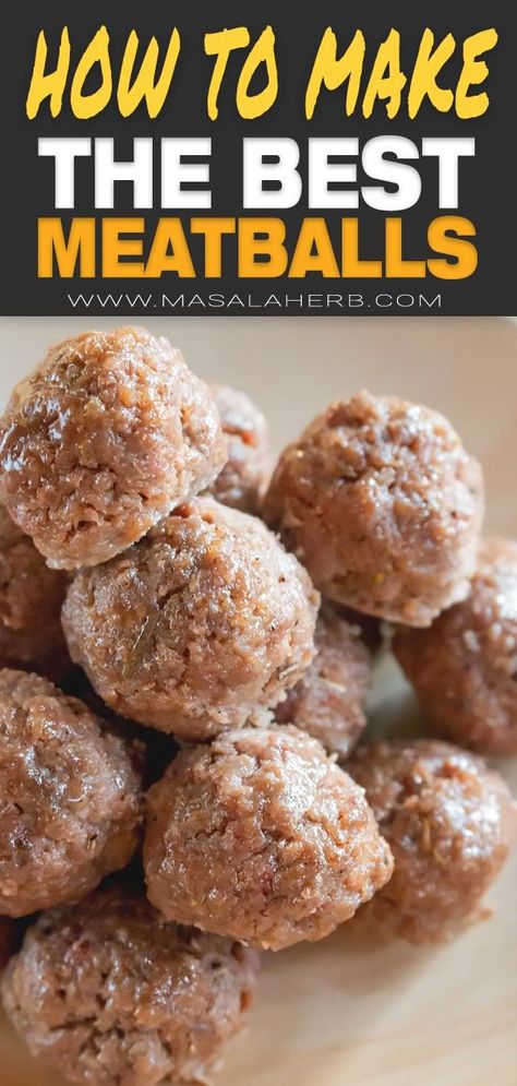 Soft Meatballs Recipes, Meat Ball Recipes, Grinder Recipes, Best Meatball Recipe, Hamburg Recipes, Basic Meatballs, Moose Meat, Ball Food, Bbq Meatballs