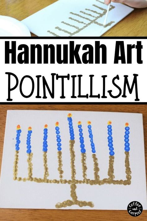 Celebrate Hanukkah with this adorable Hanukkah art with Pointillism project which is a great way to honor the Festival of Lights. This is the perfect activity to help your kids understand the meaning of Hanukkah. Try out this activity that the whole family and kids will have a blast doing! Hannukah Activities, Hanukkah Activities Preschool, Hanukkah Preschool, Hannukah Crafts, Hanukkah Ideas, Hanukkah Activites, Kid Friendly Art, Hanukkah Lights, Hanukkah Art