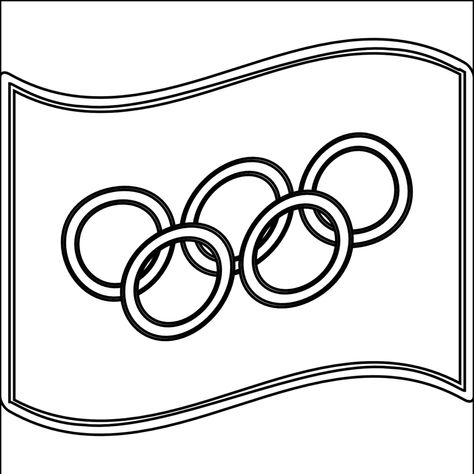 Olympia Greece, Kids Olympics, Olympic Flag, Winter Flags, Olympics Activities, Olympic Colors, Printable Sports, Sports Coloring Pages, Flag Template