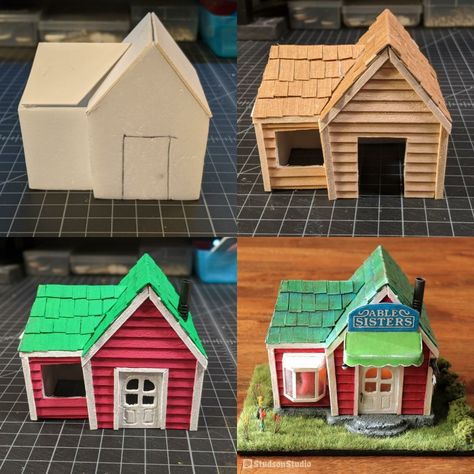 Animal Crossing Home Decor Real Life, Animal Crossing Tree Diy, Diorama House Diy, Acnh Crafts Irl, Animal Crossing Diorama, Diy Animal Crossing Crafts, Animal Crossing Room Decor, Acnh Crafts, Animal Crossing Crafts