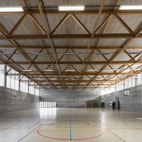 Gymnasium Design, Wooden Structure Architecture, Architecture Wood Structure, Gymnasium Architecture Design, Sport Pavilion Architecture, Warehouse Office Design, Gymnasium Architecture, Structural Model, Social Housing Architecture