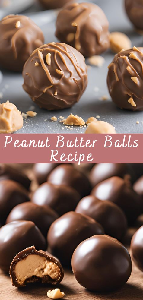 Peanut Butter Balls Recipe | Cheff Recipes Peanut Butter Oats Balls, Small Batch Peanut Butter Balls, Weight Watchers Peanut Butter Balls, Maple Balls Recipe, No Bake Peanut Butter Balls Easy, How To Make Peanut Butter Balls, No Bake Balls Desserts, Peanut Butter Whiskey Balls, Recipe Peanut Butter Balls