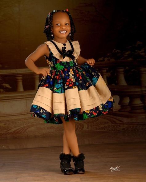 African Dress For Kids Girl, Children's Ankara Outfits, Baby Ankara Dress, Children Kampala Gown Styles, Kids African Outfits Girls Ankara, Ankara Gown For Kids Girl, Ankara For Kids Girls Dresses, Ankara Style For Children, Children Gowns Dresses Nigeria