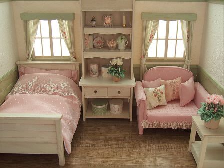 Doll House Bedroom, Miniature Bedroom, Barbie Bedroom, Dollhouse Bedroom, Mini Dollhouse, Doll House Ideas, Doll Room, Mini Doll House, Dolls House Interiors