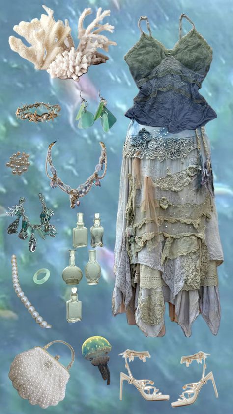 #outfitinspo #fashion #mermaidcore #fairytale Mermaid Outfit, Mermaid Tails, Sirens, Fairy Tales, Mermaid, Outfit Inspo, Clothes