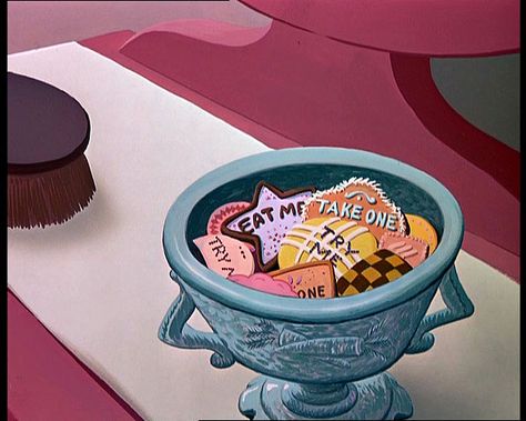 eat-me-cakes by little_oyster, via Flickr Alice In Wonderland Cartoon, Alice In Wonderland Pictures, Alice In Wonderland 1951, Alice In Wonderland Characters, Alice In Wonderland Disney, Childhood Tv Shows, Alice In Wonderland Tea Party, Film Disney, Eat Me