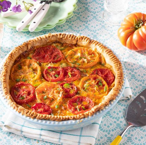 Tomato Pie Recipes, Vegetarian Easter, Summer Vegetable Recipes, Tomato Pie Recipe, Tomato Pie, Summer Tomato, Pioneer Woman Recipes, Favorite Pie, Perfect Pies