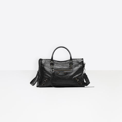 BALENCIAGA Classic City S Logo Strap Classic City Handbag Woman f Noir City, Chanel Handbags Classic, Balenciaga Classic City, Bags Balenciaga, Louis Vuitton Speedy 25, Black Balenciaga, Large Travel Bag, Womens Designer Bags, Leather Frames