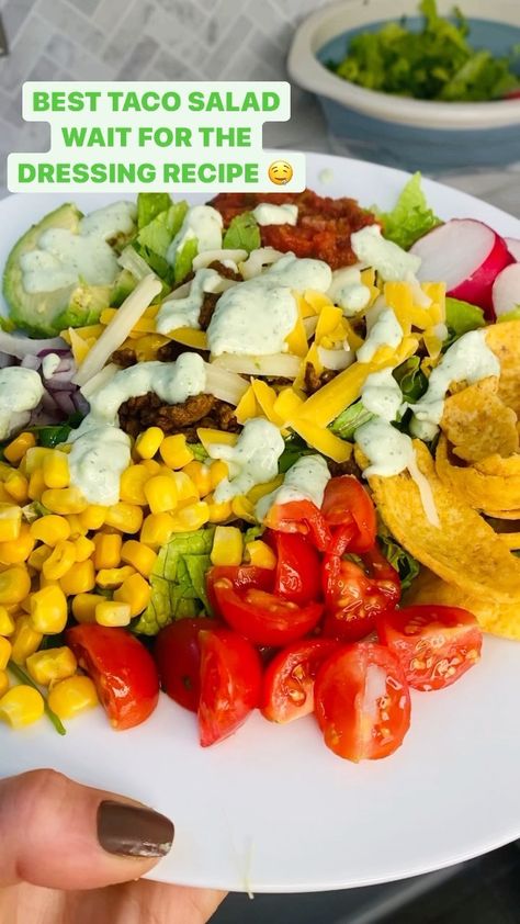 Krista Torres (@callmekristatorres) posted on Instagram • Mar 6, 2022 at 12:22am UTC Krista Torres, Taco Salad, Dressing Recipe, Cobb Salad, Tacos, Favorite Recipes, Salad, On Instagram, Instagram