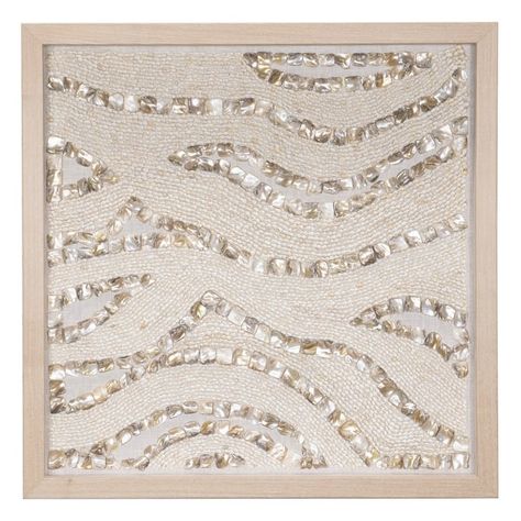 HUJI Handmade Pearl & Seashell Shadow Box Wall Decor for Bathroom Bedroom - Bed Bath & Beyond - 38998826 Linen Backdrop, Shadow Box Wall Decor, Seashell Shadow Boxes, Seashell Collection, Pearl Seashell, Tiny Shells, Shadow Box Wall, Classy Art, Seashell Wall Art