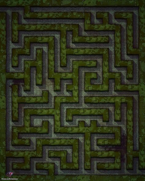 Maze Dnd Map, Labyrinth Battlemap, Dnd Labyrinth Map, Courtyard Castle, Dnd Places, Hedge Maze, Fantasy Dungeon, Capas Minecraft, Maze Labyrinth