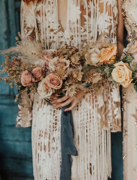 Antique Rose Bouquet, Red Wedding Flowers Bouquet, Antique Bouquet, Mountain Top Wedding, Rose Bridal Bouquet, Red Wedding Flowers, Pink Wedding Flowers, Flowers Pink, Dried Flower Bouquet