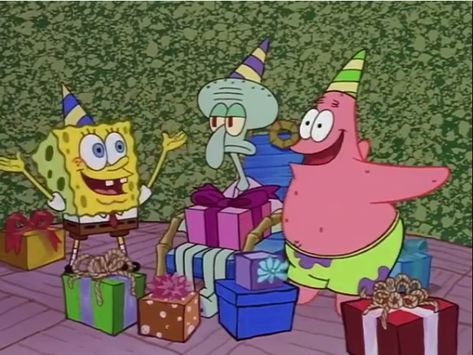 Squidward Birthday, Spongebob Happy, Spongebob And Patrick, Spongebob Pics, Spongebob Cartoon, Spongebob Birthday Party, Spongebob Party, Birthday Cartoon, Spongebob Birthday