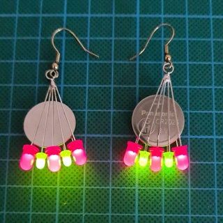 DIY LED Earrings : 7 Steps (with Pictures) - Instructables Diy Flashlight, Led Earrings, Led Jewelry, Paper Circuit, Baking Contest, Paper Circuits, Learn Computer Science, Learn Computer, Diy Led