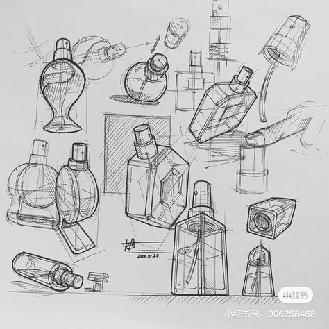 Buddha Painting Canvas, Industrial Design Portfolio, Structural Drawing, Furniture Design Sketches, Bottle Drawing, Architecture Portfolio Design, Perspective Drawing Lessons, Observational Drawing, Perfume Bottle Design