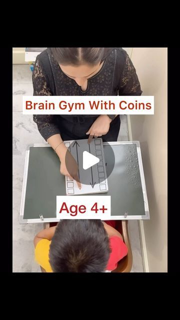 Maninder Kaur on Instagram: "Brain Gym with Coins || Eye Hand Coordinatjon || Simple & Effective home made activity || Brain Boosting Activity for kids age 4+ || Brain Gym for kids || Increase Sitting Tolerance at home || Stimulate both the Brains  #braingymforkids #brainboostingactivityforkids #sittingtoleranceofthechild #eyehandcordinationskills #homemadeactivity #homemadeactivityforkids #trendingreels #blessings #maninderkaur" Brain Boosting Activities For Kids, Tolerance Activities, Mind Games For Kids, Gym For Kids, Brain Gym For Kids, Brain Busters, Brain Activity, Nursery Activities, Brain Boost