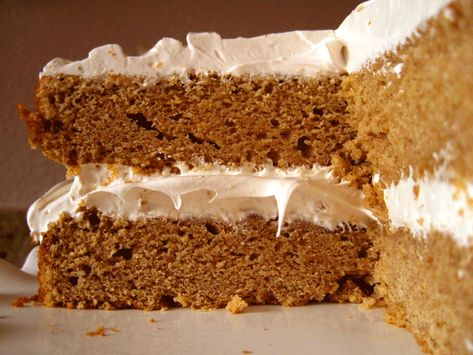 High Altitude Spice Cake Recipe, Maple Meringue, Spice Layer Cake, Homemade Spice Cake, Spice Cake Recipe, Maple Buttercream, Meringue Frosting, High Altitude Baking, Sweet Bakes