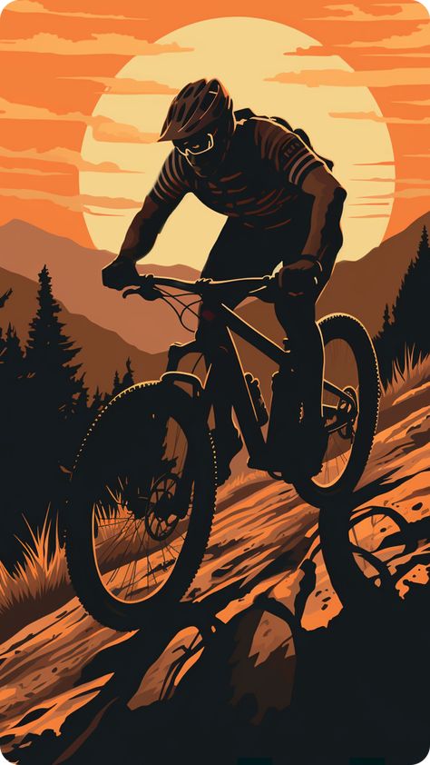 Mountain Biking Quotes, Bike Artwork, Mountain Bike Art, Drawing Scenery, Downhill Bike, Bike Photography, Biker Art, Bike Rides, Graffiti Wallpaper