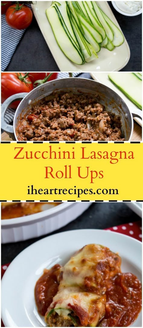 Oven Zucchini, Zucchini Lasagna Roll Ups, Slow Cooker Zucchini Lasagna, Lasagne Roll Ups, Low Carb Zucchini Lasagna, Zucchini Lasagna Rolls, Zucchini Rolls, Lasagna Roll Ups, I Heart Recipes