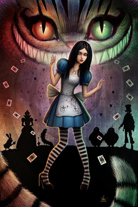 Dark Alice by Nszerdy.deviantart.com on @deviantART Evil Alice, Alice In Wonderland Artwork, Dark Alice In Wonderland, Wonderland Artwork, Alice Liddell, Alice Madness Returns, Alice Madness, Dark Disney, Twisted Disney