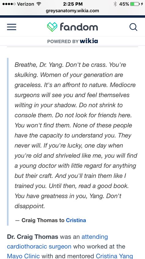 Dr. Craig Thomas to Dr. Cristina Yang on Grey's Anatomy. So inspiring! Study Like Christina Yang, Christina Yang Quotes Wallpaper, Cristina Yang Study Motivation, Cristina Yang Study, Cristina Yang Motivation, Greys Anatomy Study Motivation, Christina Greys Anatomy, Christina Yang Aesthetic, Cristina Yang Aesthetic