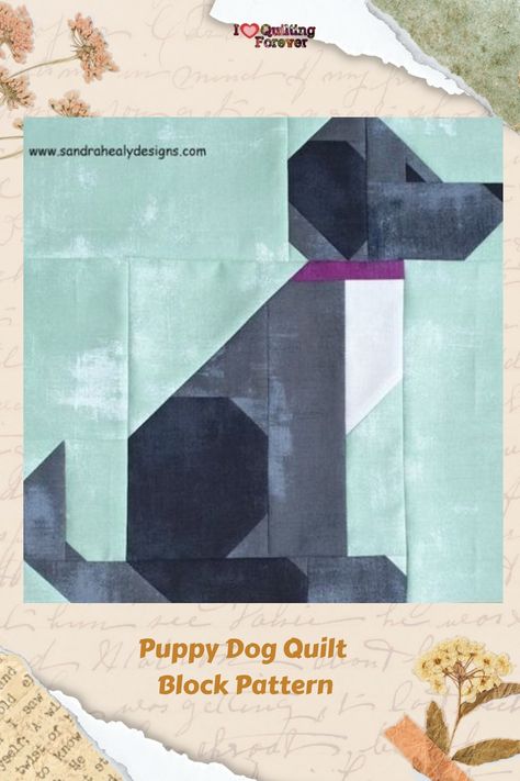 Puppy Dog Quilt Block Pattern Paper Pieced Dog Patterns, Free Dog Applique Patterns Templates, Dog Quilts Patterns Free, Dog Applique Patterns Free, 12” Quilt Block Patterns, Dog Template Printable Free Pattern, Animal Quilt Block Patterns, Dog Quilt Blocks, Dog Quilt Patterns Free