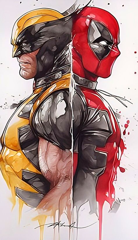 Deadpool Wolverine Art, Deadpool And Wolverine Drawing, Deadpool And Wolverine Art, Deadpool And Wolverine Fan Art, Deadpool And Wolverine Wallpaper, Wolverine And Deadpool, Deadpool Drawing, Deadpool Art, Mobile Phone Wallpaper