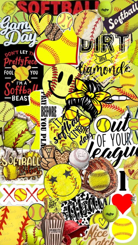 Cute Softball Quotes, Softball Backgrounds, Softball Funny, Softball Quotes, Softball Pictures, Wallpaper Iphone Cute, Iphone Background, Cool Wallpaper, Softball