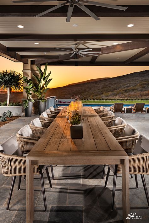 Backyard Dining, Shea Homes, Deck Dining, Backyard Area, Milan Design, Outdoor Entertaining Area, Rustic Outdoor, Home Decorating Ideas, Backyard Bbq