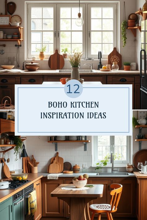 Looking to bring some bohemian flair to your kitchen? Check out these 12 creative and affordable ideas to transform your cooking space into a cozy boho paradise. From vintage accents to unconventional designs, these concepts mix natural elements with bold colors and patterns that breathe life into any kitchen. Add chic textiles, statement patterns, and rustic decor that will not only inspire your inner chef but also elevate your home decor style. Let these bohemian kitchen inspirations sprinkle style all over your cooking experience. Vintage Style Kitchen Ideas, Boho Kitchen Inspiration, Boho Kitchen Cabinets, Mix And Match Kitchen, Norwegian Farmhouse, Different Kitchen Styles, Artsy Kitchen, Bohemian Kitchens, Norwegian Kitchen