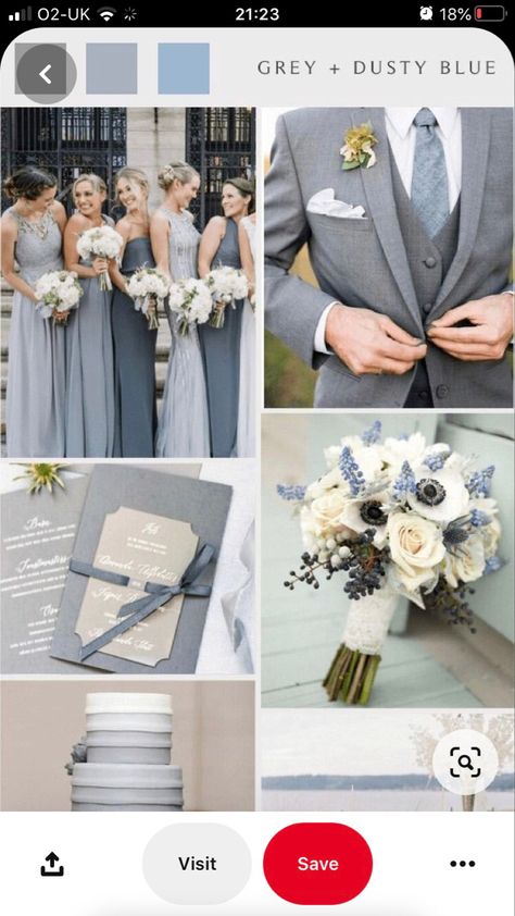 Marine Wedding Colors, Blue Color Palette Wedding, Wedding Fest, Rustic Wedding Blue, Grey Wedding Theme, Silver Wedding Theme, Wedding Motif, 25th Wedding Anniversary Party, Wedding Theme Color Schemes