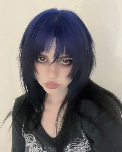 Soft Ideas, Dark Blue Hair, Goth Hair, Hair Inspiration Short, Alternative Hair, Dye My Hair, Hair Reference, Instagram Model, Hair Strand