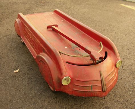 Antique Globe, Pull Wagon, Pedal Car, Pedal Cars, My Childhood, Tricycle, Sled, Car Art, Wagons