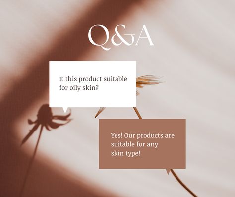 Neutral Minimalist Skincare Q&A Facebook Post Canva Template #canva #template #goodwarestd #goodware #luoffa Skincare Engagement Posts, Skincare Brand Post Ideas, Skincare Social Media Content, Skincare Business Instagram Feed, Skincare Informative Post, Templates Simple, Minimalist Skincare, Instagram Branding Design, Skincare Brands