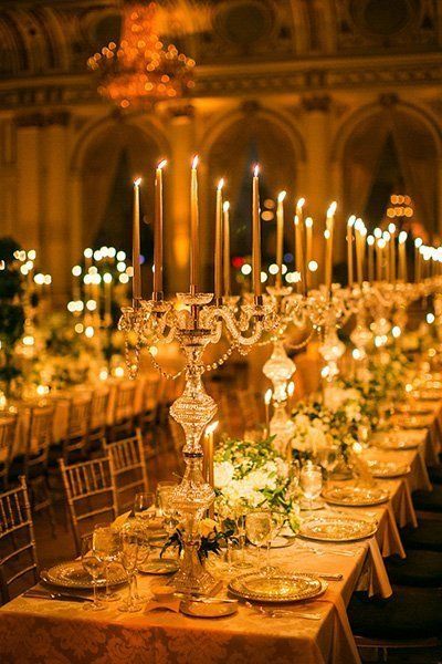 25 Enchanting Wedding Ideas Inspired By Beauty And The Beast | The Huffington Post Beauty And The Beast Quince, Beauty And The Beast Wedding Theme, Baroque Wedding, Deco Disney, Beauty And Beast Wedding, Beauty And The Beast Theme, Elegant Wedding Reception, Bridal Guide, Long Table