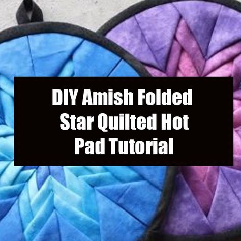 DIY Amish Folded Star Quilted Hot Pad Tutorial home diy videos home and garden diy and crafts hot pad diy crafts 2023 quilted hot pad Diy Crafts 2023, Home Diy Videos, Hot Pads Diy, Hot Pads Tutorial, Folded Star, Crafts 2023, Folded Fabric, Glass Of Water, Fabric Stars