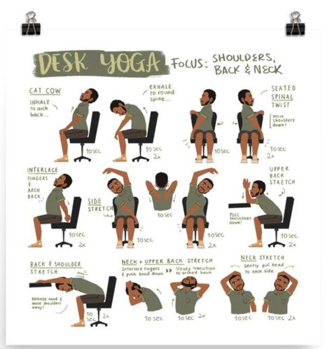 Desk Yoga, Gym Workout Apps, Yoga Information, Yoga Facts, Office Yoga, Yoga Branding, Office Exercise, Daily Yoga Workout, Wellness Yoga