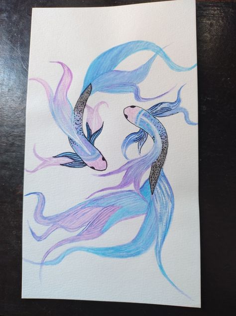 Koi Fish Alcohol Markers, Brain Dumping, Koi Fish Drawing, Fish Drawing, Beta Fish, Makeup Artist Tips, Fish Drawings, Brain Dump, Fish Painting