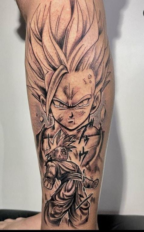 Dragon Ball Z Tattoos For Men, Dragon Ball Tattoos For Men, Gohan Tattoo Ideas, Saiyan Tattoo, Goku Tattoos, Goku Tattoo Design, Goku Tattoo Ideas, Tatuaje Dragon Ball, Dbz Tattoo Ideas