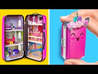 Barbie Diy Accessories, Cute Little Houses, Diy Barbie Clothes, Diy Crafts Life Hacks, Instruções Origami, Doll Diy Crafts, Cadeau Diy, Origami Crafts Diy, 5 Minute Crafts Videos