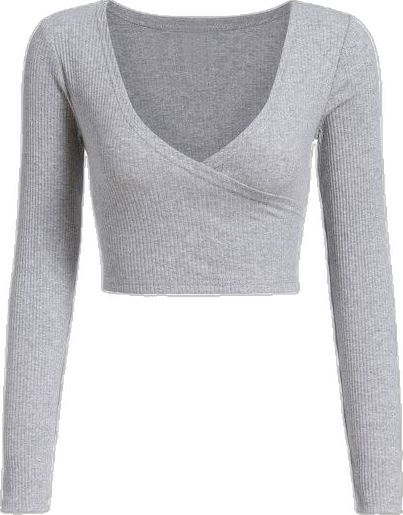 Grey V Neck Sweater, Deep V Neck Sweater, Gray Crop Top, V Neck Crop Top, Crop Top Long Sleeve, Crop Top Long, Grey Crop Top, Long Sleeve Pullover Sweater, Women Sweaters