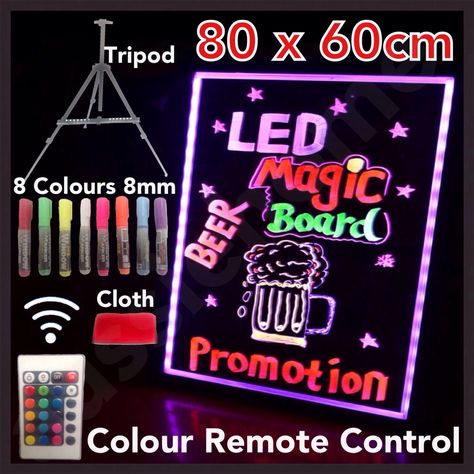 NEW 2015 80x60cm LED WRITING BOARD NEON SIGN Signage Fluorescent Light Remote!!! Led Writing Board, Neon Flex, Led Board, Writing Board, Writing Boards, Coloring Markers, Display Board, Fluorescent Light, Colour Board