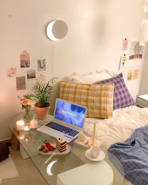 Aesthetic Carpet, Bed Aesthetic, Colorful Room, Oven Stove, Aesthetic Korean, Dekorasi Kamar Tidur, Pastel Room, Redecorate Bedroom, Room Couch