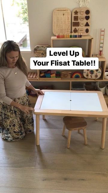 Ikea Flisat Table, Vinyl Table Covers, Flisat Table, Ikea Play Kitchen, Zimmer Diy, Vinyl Table, Montessori Playroom, Toddler Table, Ikea Kids