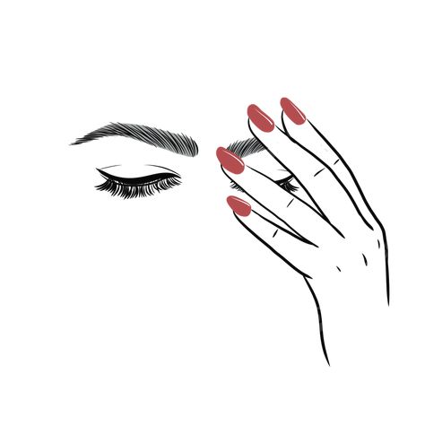 Logo Nail Art, Eyelashes Drawing, Avatar Logo, Nails Logo, Logo Nail, Lash Studio, Beautiful Nail Polish, Material Flowers, Eye Logo