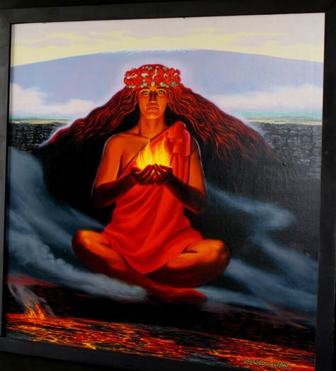 Hawaiian Mythology (An Intro to Hawaiian Gods, Goddesses & Legends) Herb Kane, Hawaiian Mythology, Hawaiian Goddess, Hawaiian Legends, Fire Goddess, Hawaiian History, Polynesian Art, Hawaii Art, Hawaii Volcano