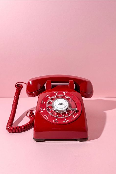 Rotary Phone Aesthetic, 90s Objects, Red Rotary Phone, Telephone Aesthetic, Old Fashioned Phone, Old Phones, Old Telephone, Telephone Retro, Music Jam