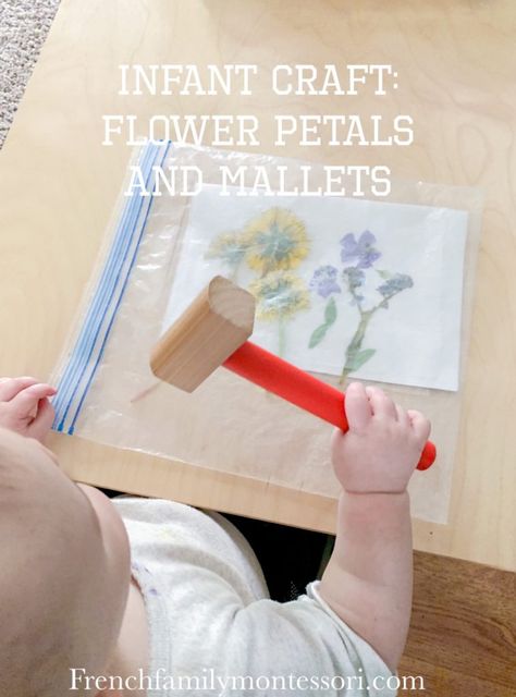 Birthday Card For Hubby, Infant Activities Daycare, Infant Room Daycare, Infant Toddler Classroom, Hammered Flowers, Montessori Crafts, Infant Curriculum, Infant Daycare, French Family