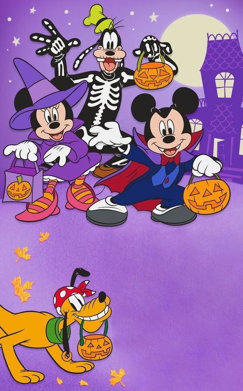 Halloween Spa, Disney Best Friends, Halloween Wallpaper Iphone Backgrounds, Mickey Mouse Pictures, Disneyland Halloween, Halloween Disney, Mickey Mouse Halloween, Mickey Halloween, Disney Background