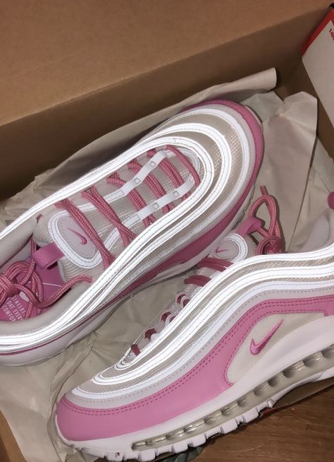 Air Max 97 Outfit Women, Nike Air Max 97 Pink, Nike 97s, Nike 97, Nike Airmax 97, Pink Nike Shoes, Pretty Sneakers, Trendy Shoes Sneakers, Preppy Shoes